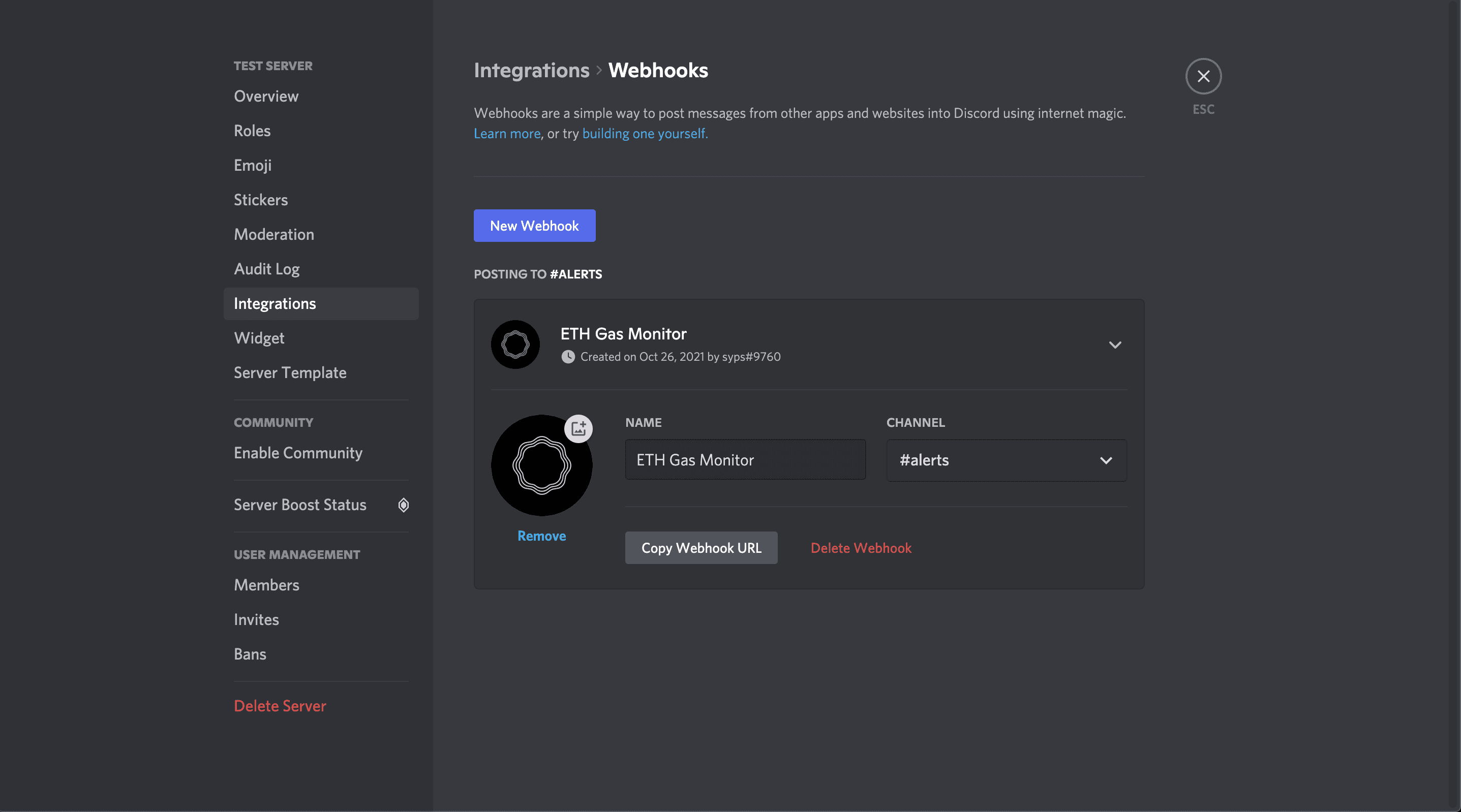 discord settings integrations