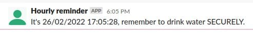 Slack message using an environment variable