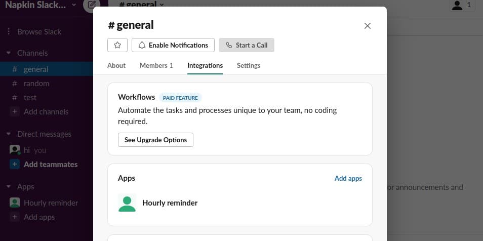 Add app to Slack channel