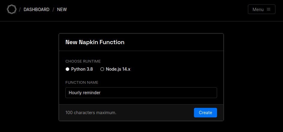 Creating a new Napkin function